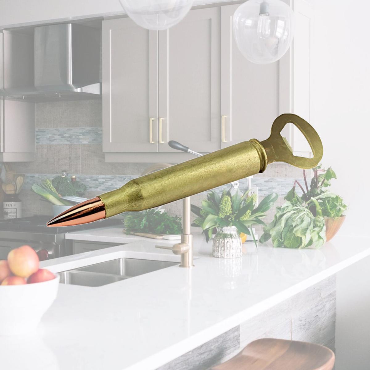 Picture of Caliber Gourmet CC-CBG-1016 50 Caliber Bottle Opener, Gold