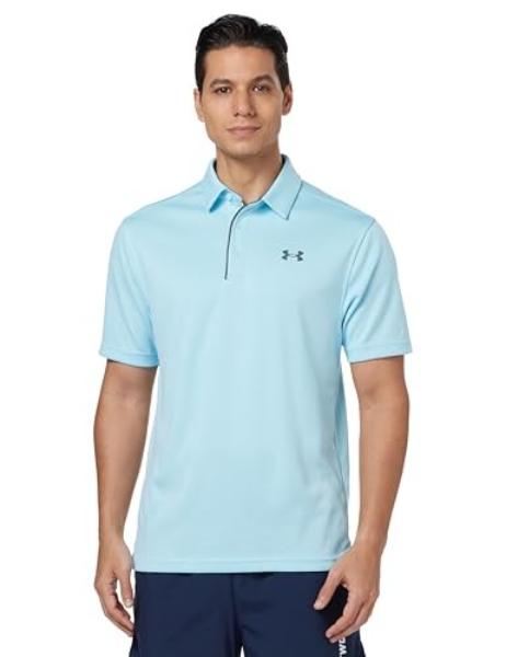 Under Armour 1290140494SM Mens Tech Polo Short Sleeve T-Shirt, Stream & Pitch Gray - Small