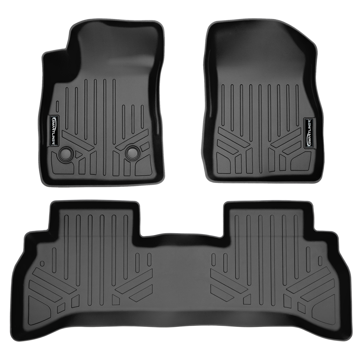 SA0511-B0520 Custom Fit 2 Row Floor Mats Liner Set for 2021-2022 Chevrolet Trailblazer, Black