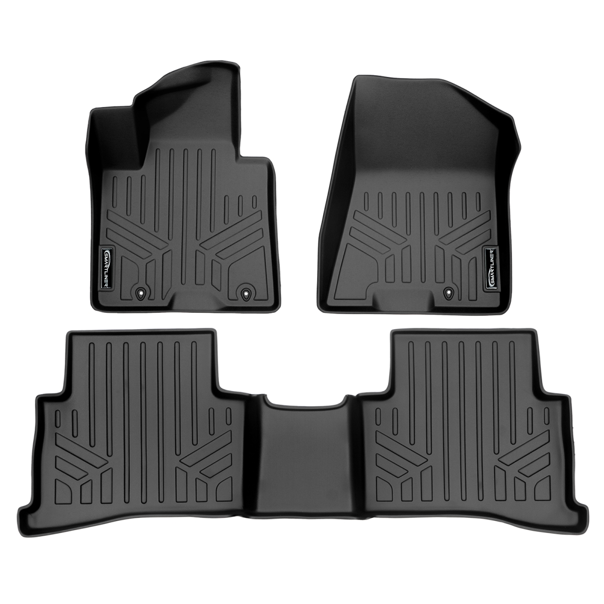 SA0244-B0536 Custom Fit All weather 2 Row Floor Mats Liner Set for 2020-2022 Hyundai Tucson, Black