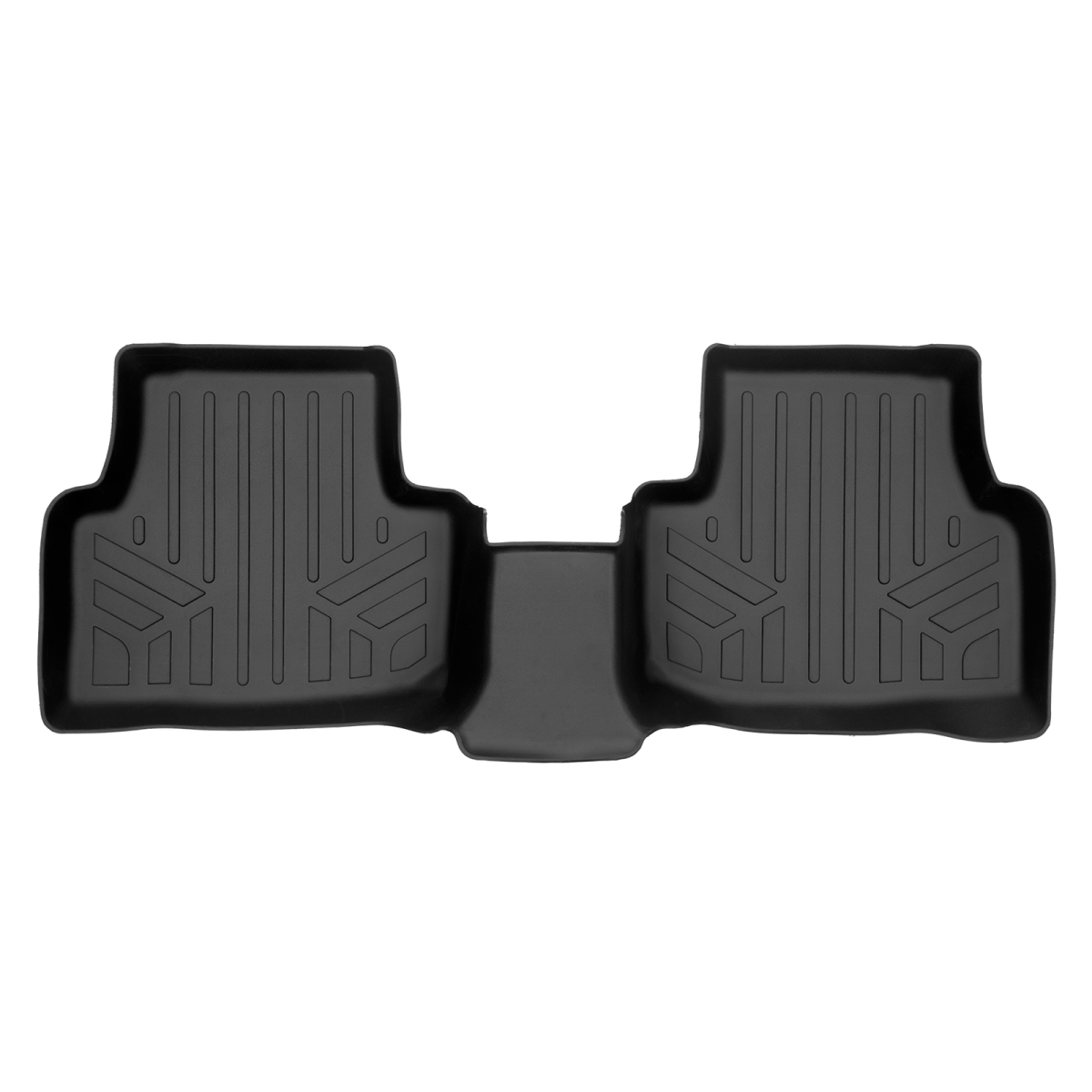 All Weather Custom Fit 2 Row Floor Mat Liner Set for 2022-2023 Volkswagen Taos - Black