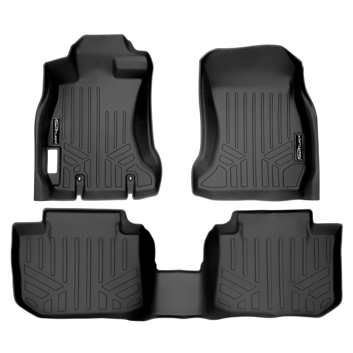 SA0265-B0265 Custom Fit 2 Row Floor Mats Liner Set for 2013-2017 Subaru Crosstrek, Black