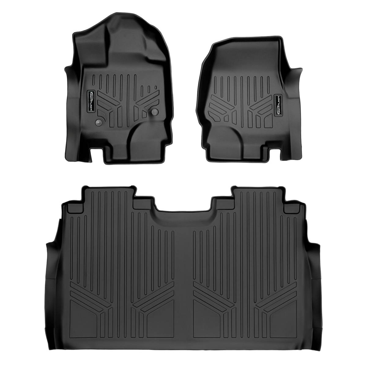 SA0167-R Custom Fit 1st Row Floor Mat Liner Set for 2022-2023 Ford F-150 Lightning, Black