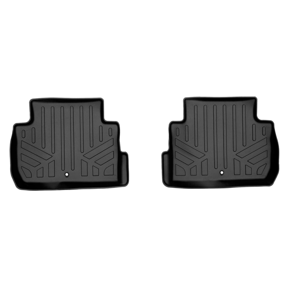 SB0554 Custom Fit All 2nd Row Floor Mat Liners for 2018-2023 Kia Stinger, Black