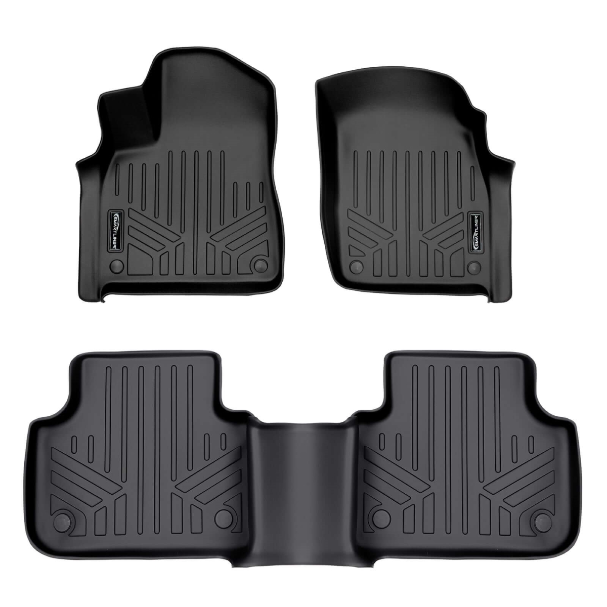 SA0364-B0364-N1 All Weather Protection 2 Row Floor Liners for 2019-2025 Audi Q8, Black