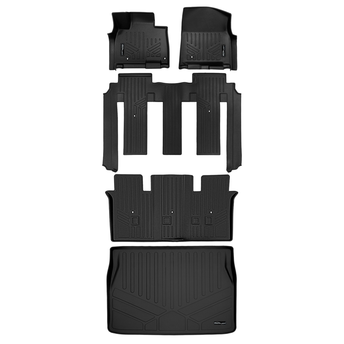 SA0772-B0772-C0772-D0556 4 Rows Custom Fit Floor Liners for 2025-2026 Kia Carnival 8 Passenger