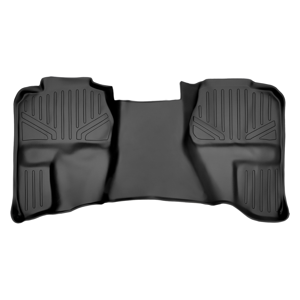 SB0097 Custom Fit 2nd Row Floor Mats Liner for 2007-2013 Chevy Silverado 1500, Black
