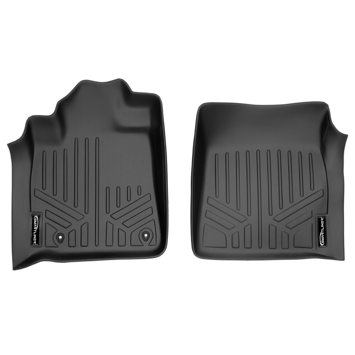 SA0022 Custom Fit 1st Row Floor Mats Liner Set for 2007-2011 Toyota Tundra - All Models, Black
