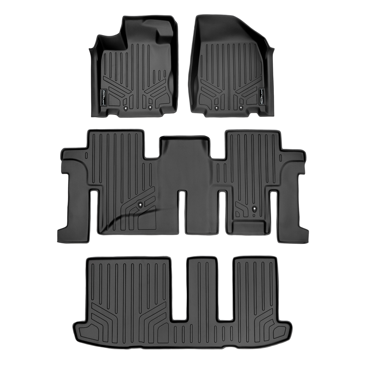 SA0131-B0131-C0131 Custom Fit 3 Row Floor Mats Liner Set for 2013-2020 Nissan Pathfinder, Black