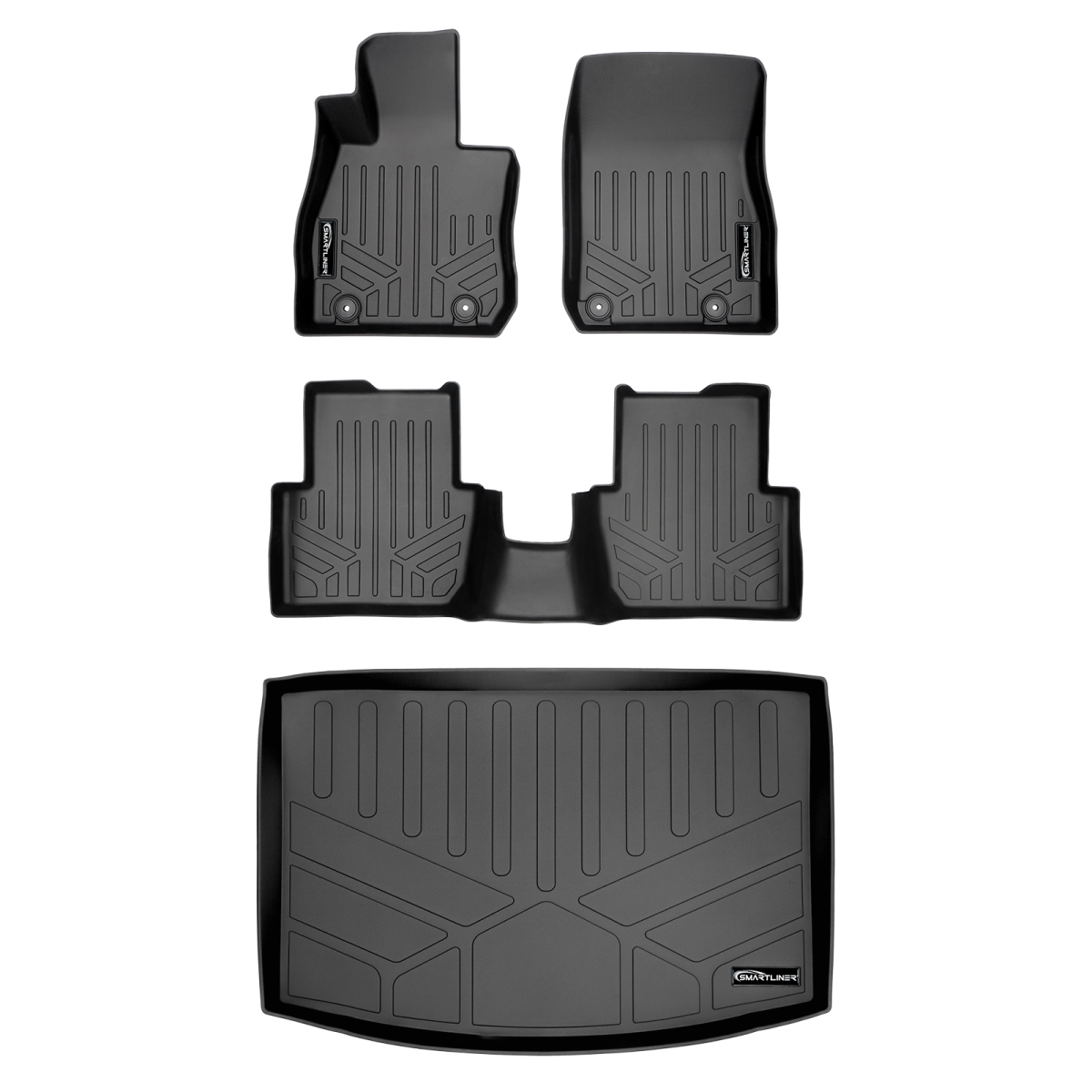 SA0269-B0269-D0269 Custom Fit 2 Rows Floor Mats & Cargo Liner Set for 2016-2021 Mazda CX-3, Black