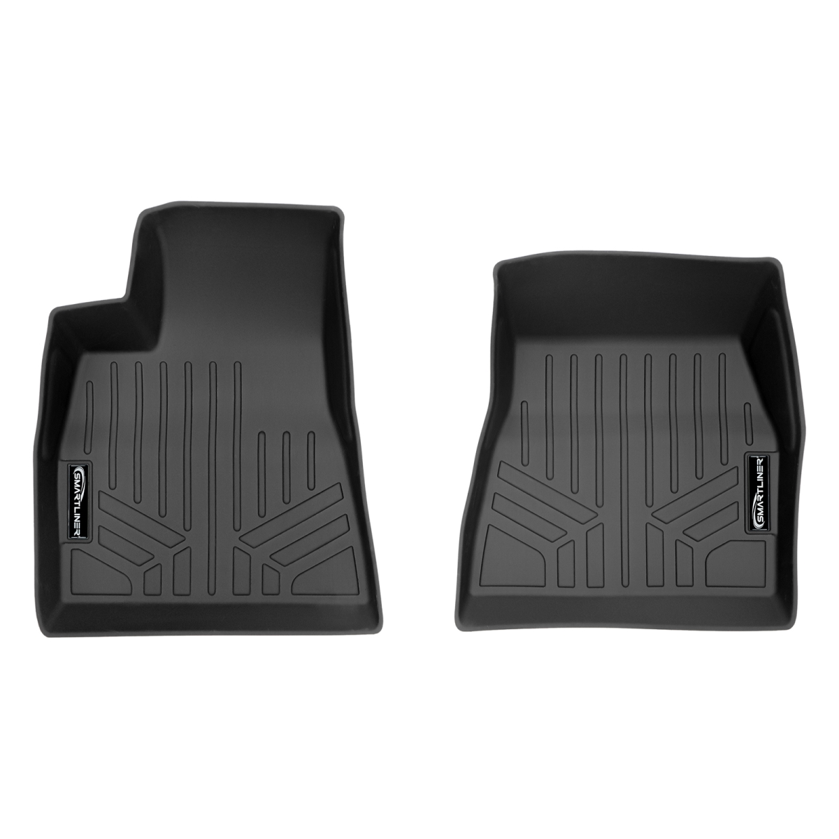 SA0456 All Weather Custom Fit 1st Row Floor Mats Liner Set for 2017-2021 Tesla Model 3, Black