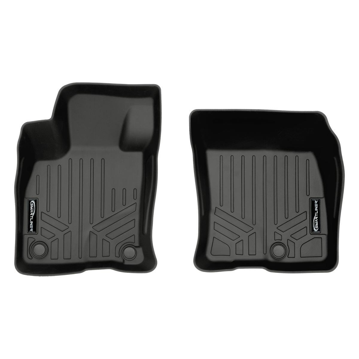 SA0477 All Weather Custom Fit 1st Row Floor Mats Liner Set for 2020-2021 Ford Escape, Black