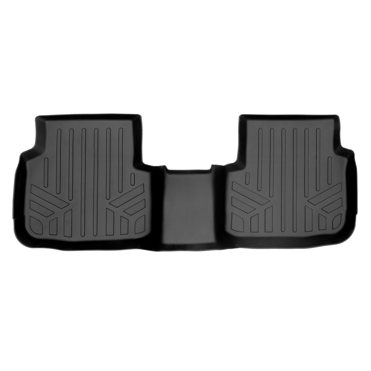 SB0477 All Weather Custom Fit 2nd Row Floor Mats Liner for 2020-2021 Ford Escape, Black