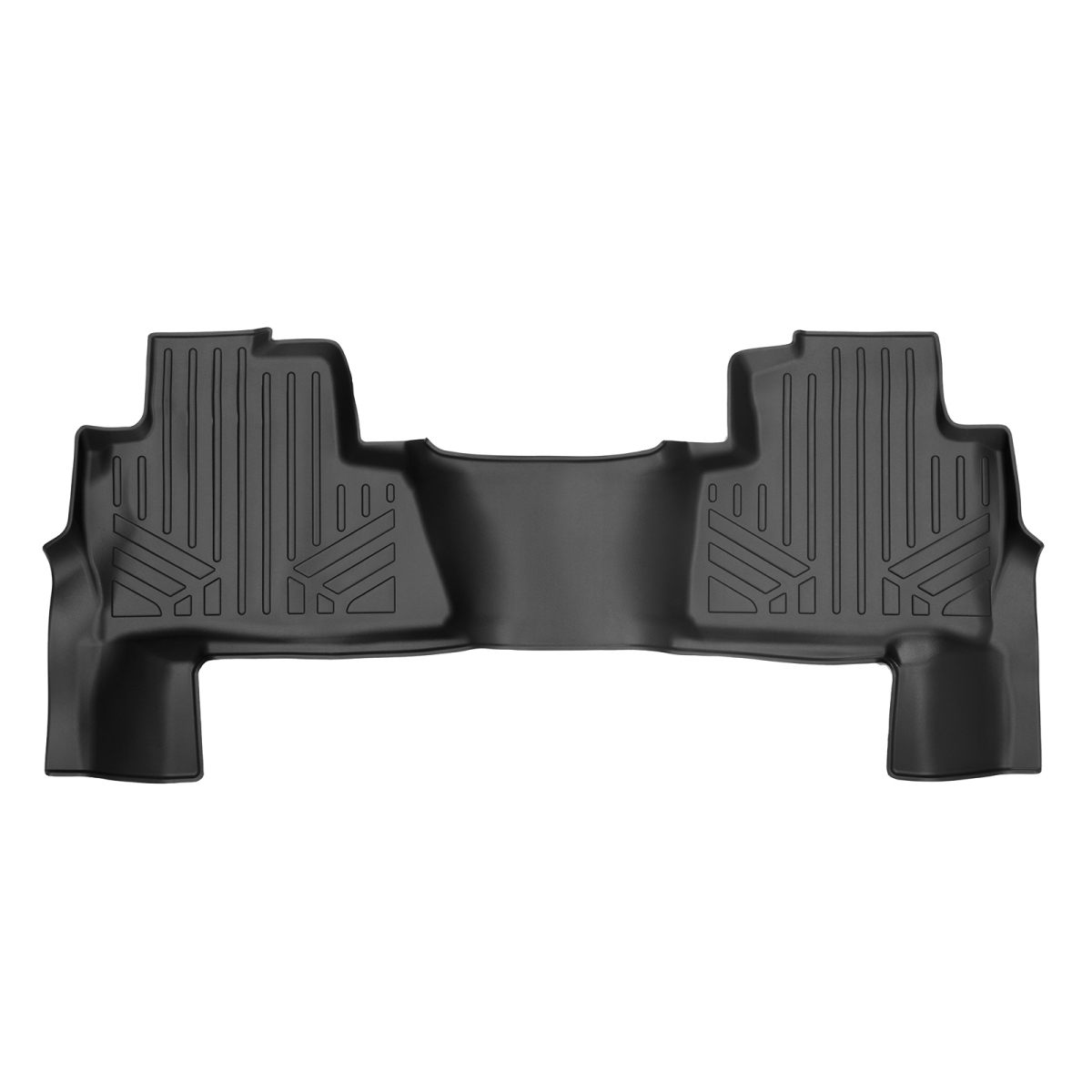SB0445 Custom Fit 2nd Row Floor Mats Liner with 2nd Row Bench Seats Only for 2015 Chevy Tahoe, Black