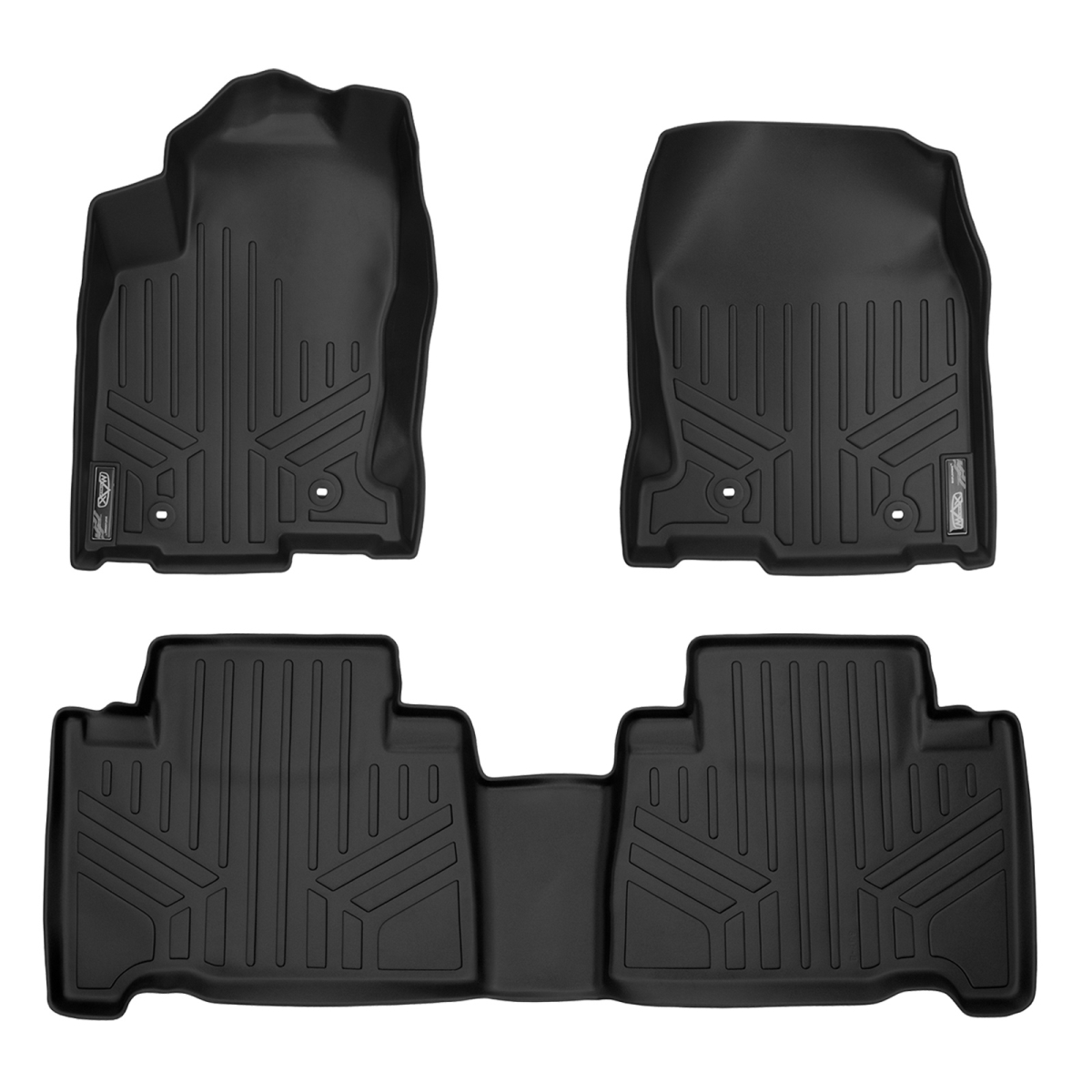 SA0168-B0168 Custom Fit 2 Row Floor Mats Liner Set for 2015-2017 Lexus NX200t, Black