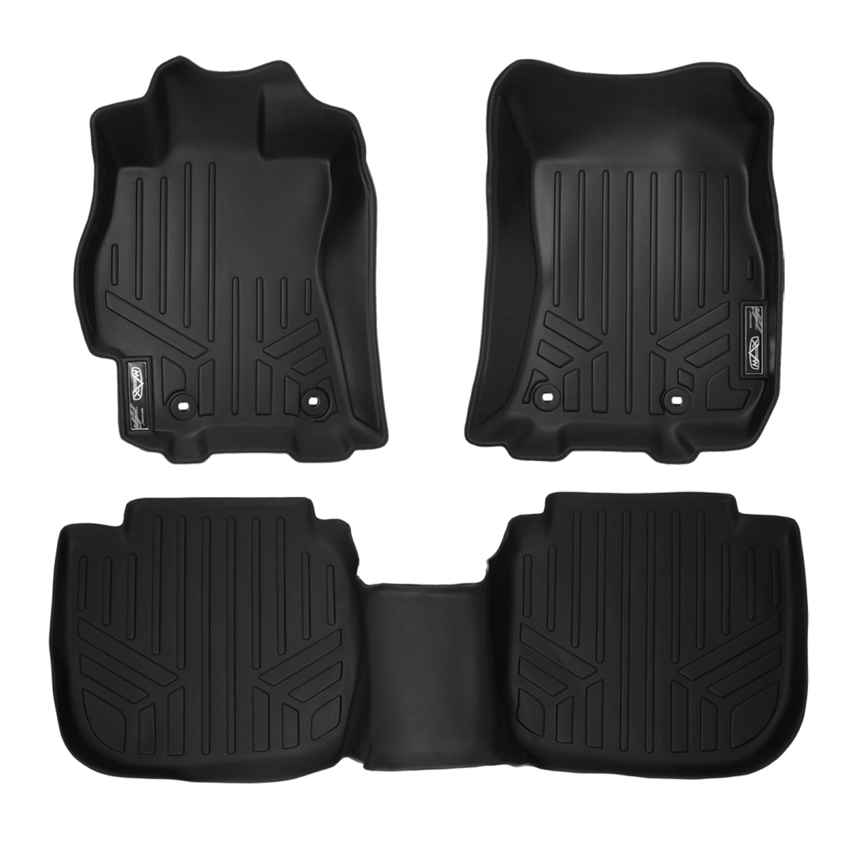 SA0170-B0170 Custom Fit 2 Row Floor Mats Liner Set for 2015-2019 Subaru Legacy, Black
