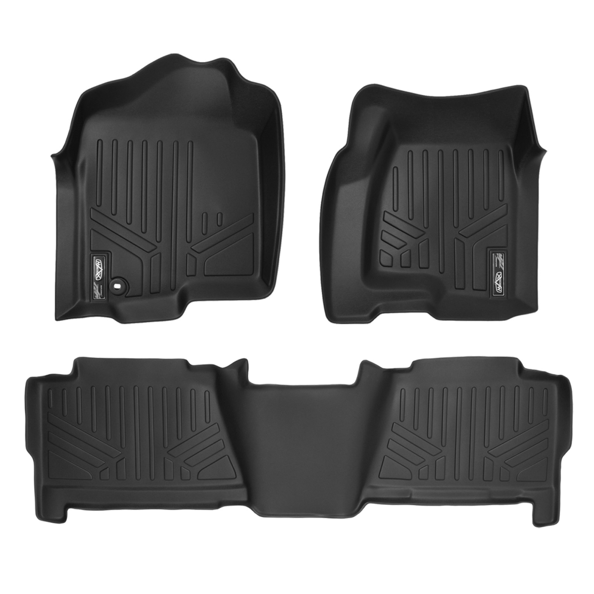 SA0178-B0178 Floor Mats Liner Set for 2002-2006 Chevy Avalanche - Black