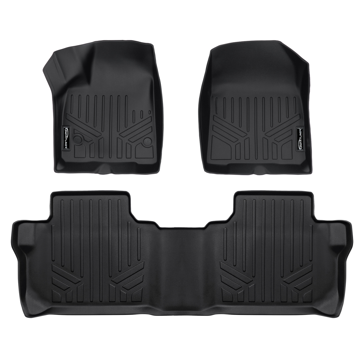 SA0230-P-B0248-P 36 x 5 x 28 in. Custom Fit Floor Mats 2 Row Liner Set for 2019-2022 Chevrolet Blazer, Black