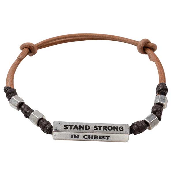 Fgbj164 Stand Strong In Christ Guys Bracelet