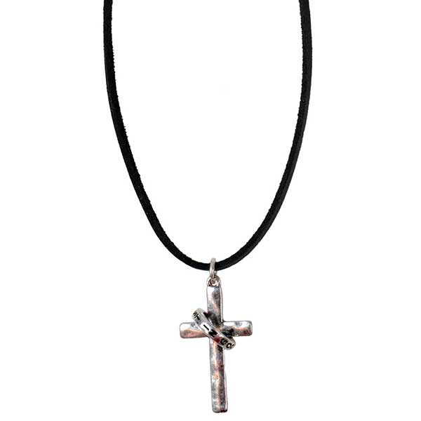 Fgnj162 Trust In God Cross Guys Necklace