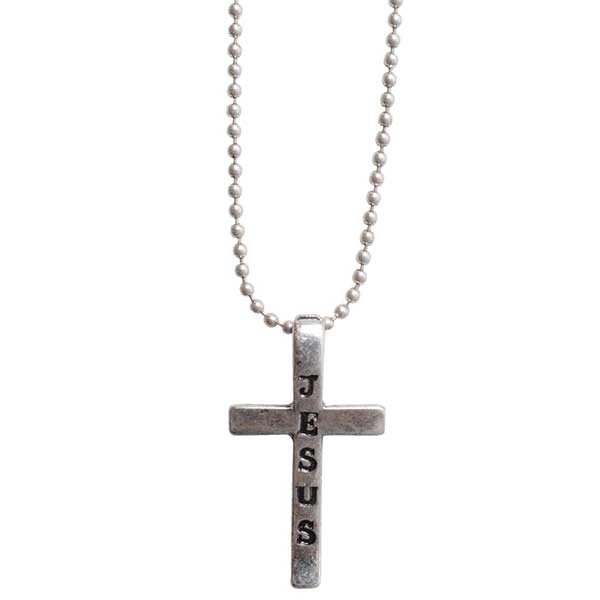 Fgnj163 Jesus Cross Guys Necklace