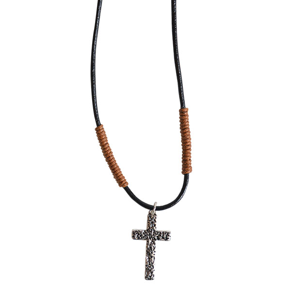 Fgnj167 22 In. Guys Necklace - Hammered Cross