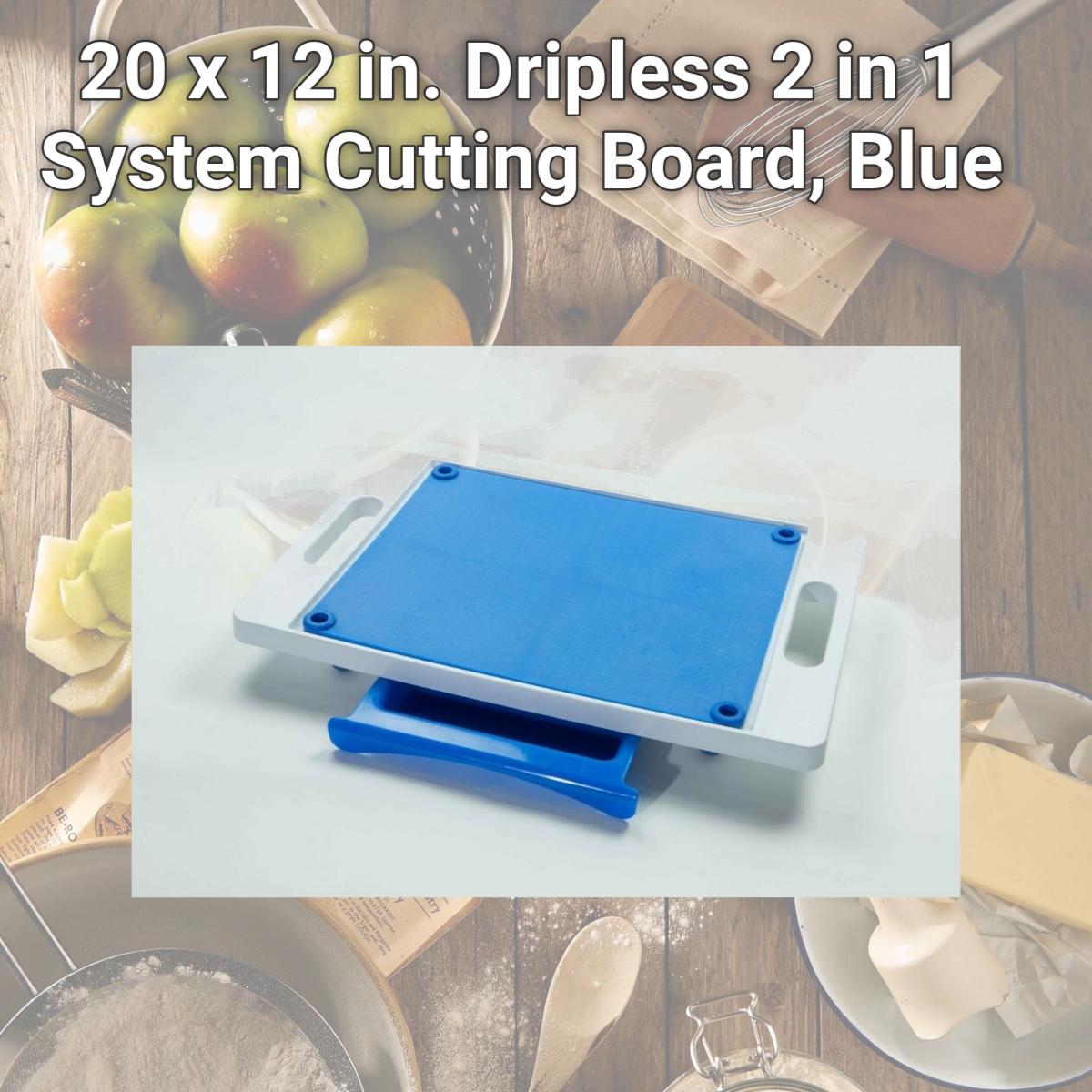 Picture of Karving King KK1 20 x 12 in. Dripless 2 in 1 System Cutting Board, Blue