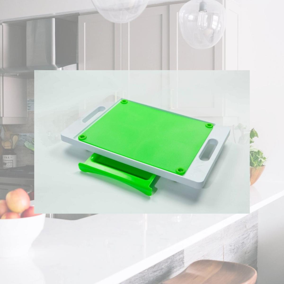 Picture of Karving King KK3 20 x 12 in. Dripless 2 in 1 System Cutting Board, Green