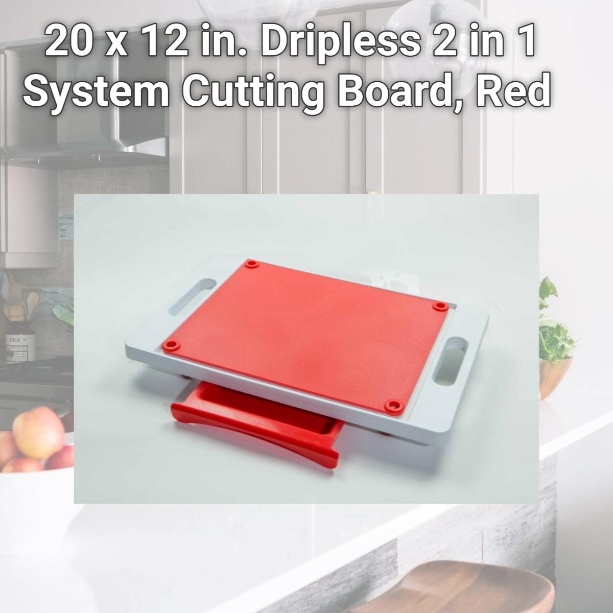 Picture of Karving King KK2 20 x 12 in. Dripless 2 in 1 System Cutting Board, Red