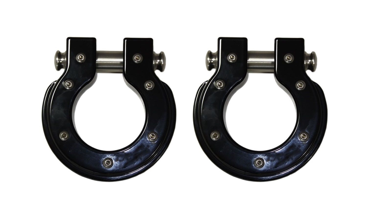 All Sales A68-8804K2 Round D-Ring Hook Black - Pack of 2 All Sales A68-8804K2 Round D-Ring Hook Black - Pack of 2