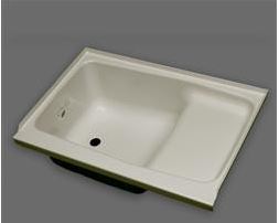 24 X 36 In. Step Tub - Left Hand Drain, Parchment