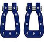 All Sales A68-8802B2 Square D-Ring Hook Blue - Pack of 2 All Sales A68-8802B2 Square D-Ring Hook Blue - Pack of 2