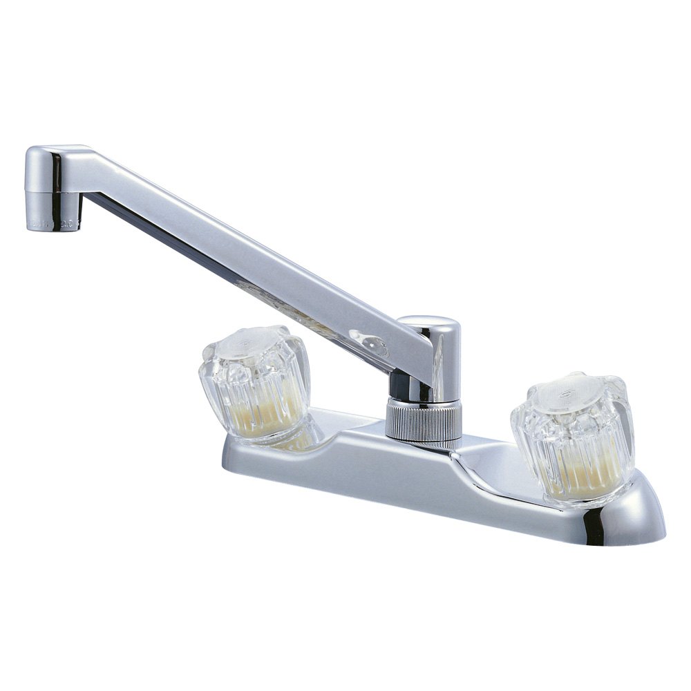 A7w-ak220rn Clear Crystal Two Handle Kitchen Faucet