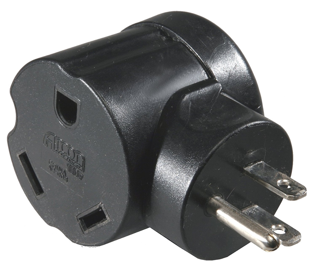 30 A Female To 15 A Male 90-degree Power Adapter