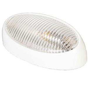 Porch Light with Clear Lens & White Base without Switch