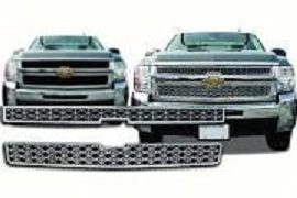 Coast2Coast C2C-GI46 Chevrolet Grille Overlay for 2007-2010 Chevrolet Silverado 2500-3500 WT-LT-LTZ - Chrome Coast2Coast C2C-GI46 Chevrolet Grille Overlay for 2007-2010 Chevrolet Silverado 2500-3500 WT-LT-LTZ - Chrome