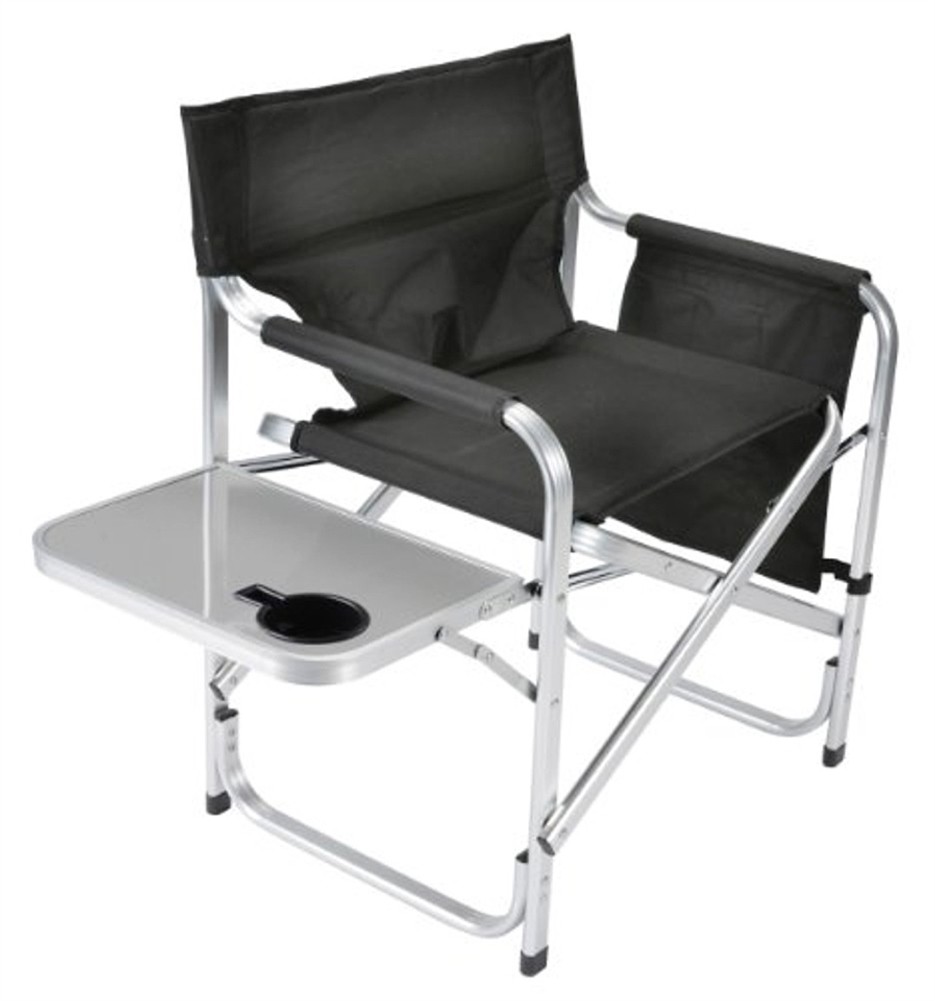 Director Chair With Tray & Cup - Black