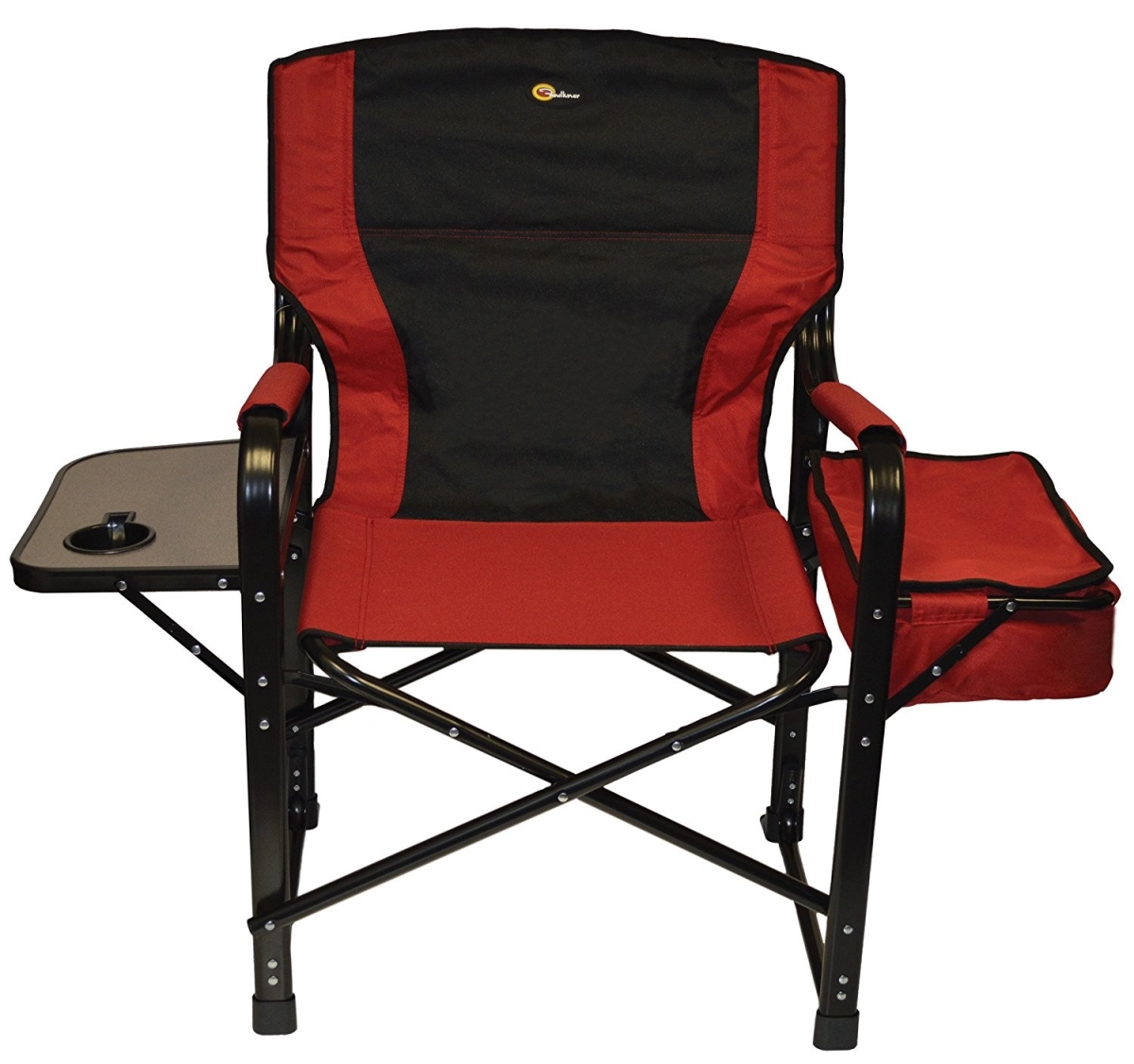 El Capitan Director Chair with Cooler Bag, Burgundy - Black