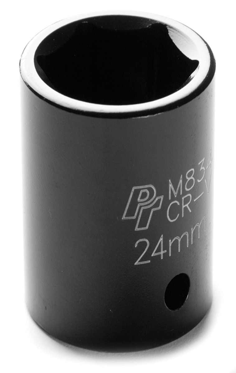 M834 0.5 In. Drive 24 Mm 6 Point Impact Socket