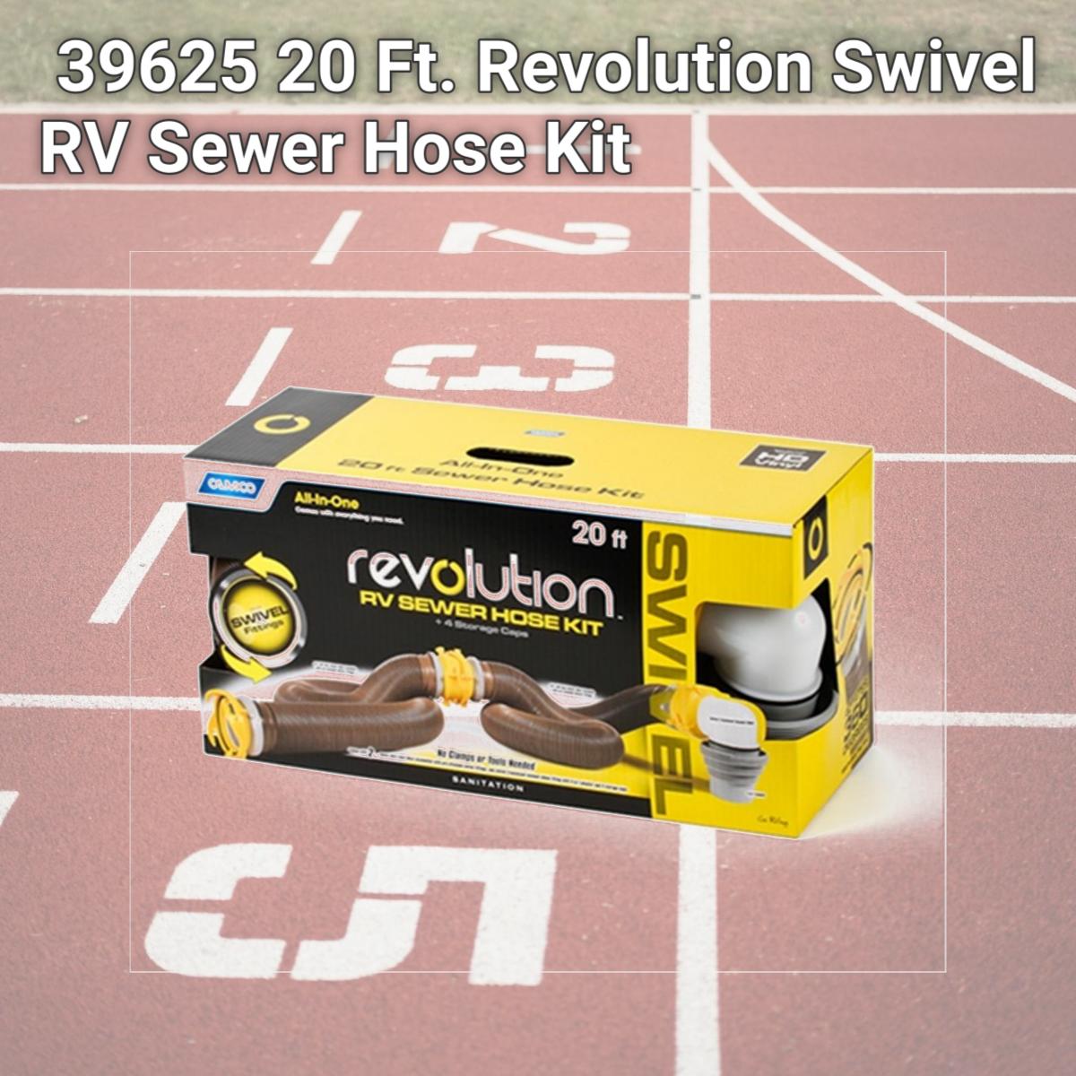 Picture of Camco 39625 20 Ft. Revolution Swivel RV Sewer Hose Kit