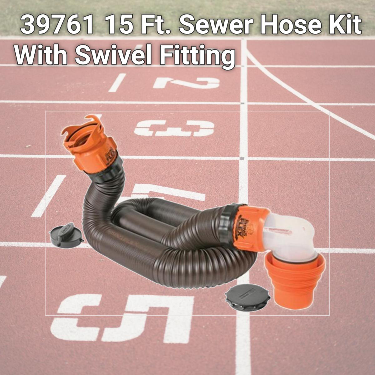 Picture of Camco 39761 15 Ft. Sewer Hose Kit With Swivel Fitting