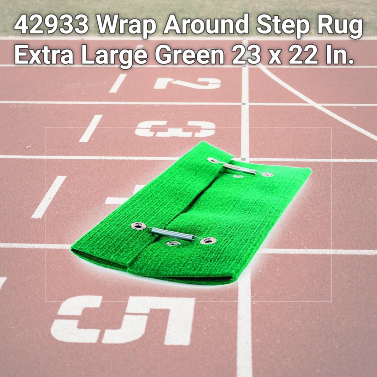 Picture of Camco 42933 Wrap Around Step Rug Extra Large Green 23 x 22 In.