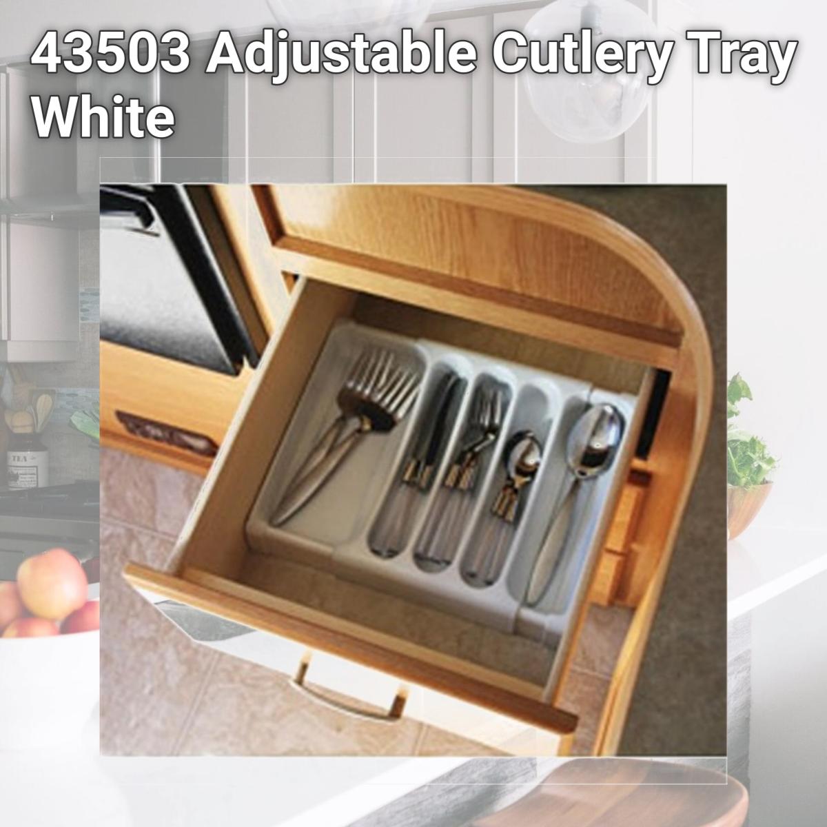 Picture of Camco 43503 Adjustable Cutlery Tray White