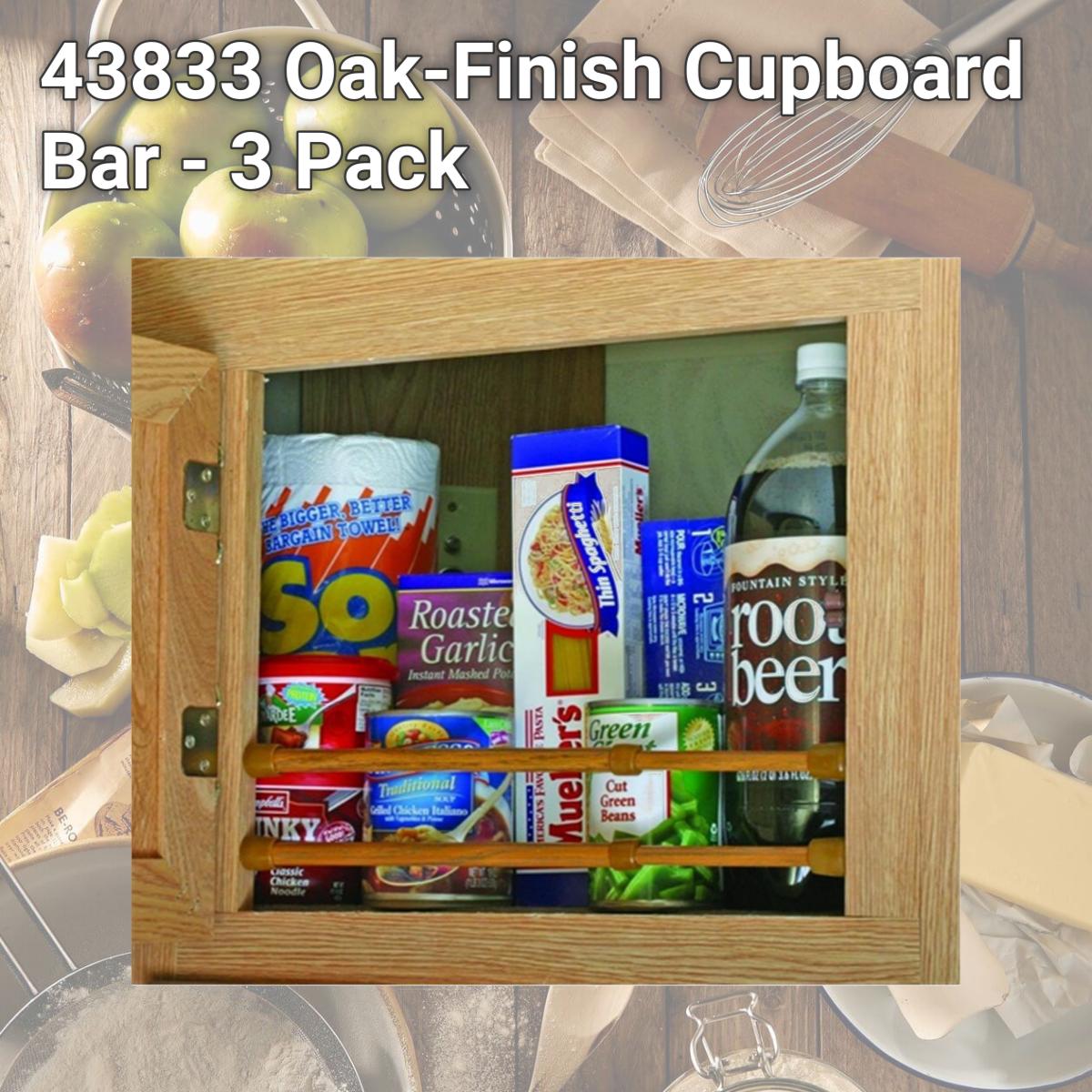 Picture of Camco 43833 Oak-Finish Cupboard Bar - 3 Pack