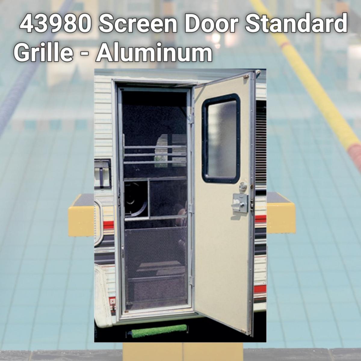 Picture of Camco 43980 Screen Door Standard Grille - Aluminum