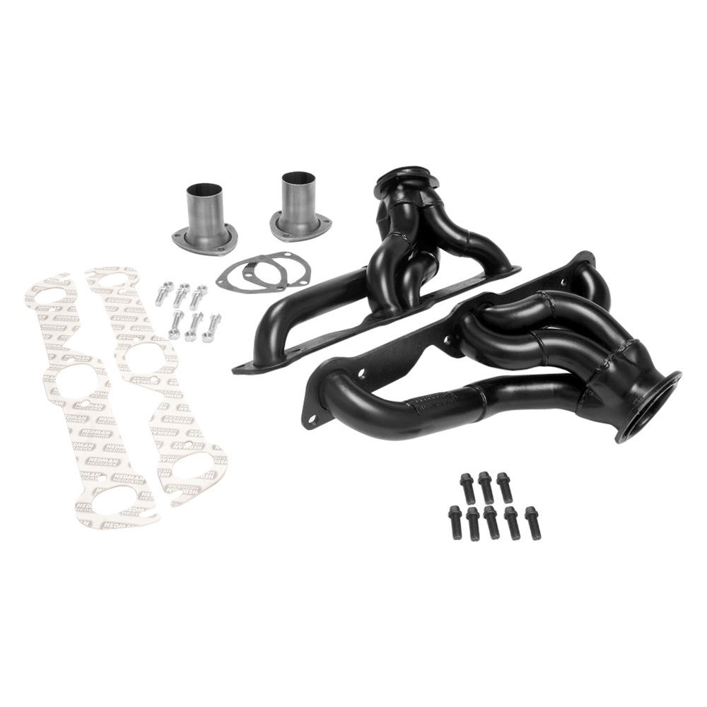 Pontiac Short Street Rod Painted Block Hugger Exhaust Header Pontiac Short Street Rod Painted Block Hugger Exhaust Header