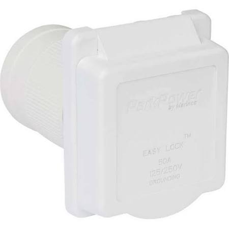 M1d-50arviw 50a Electrical Power Inlet, White