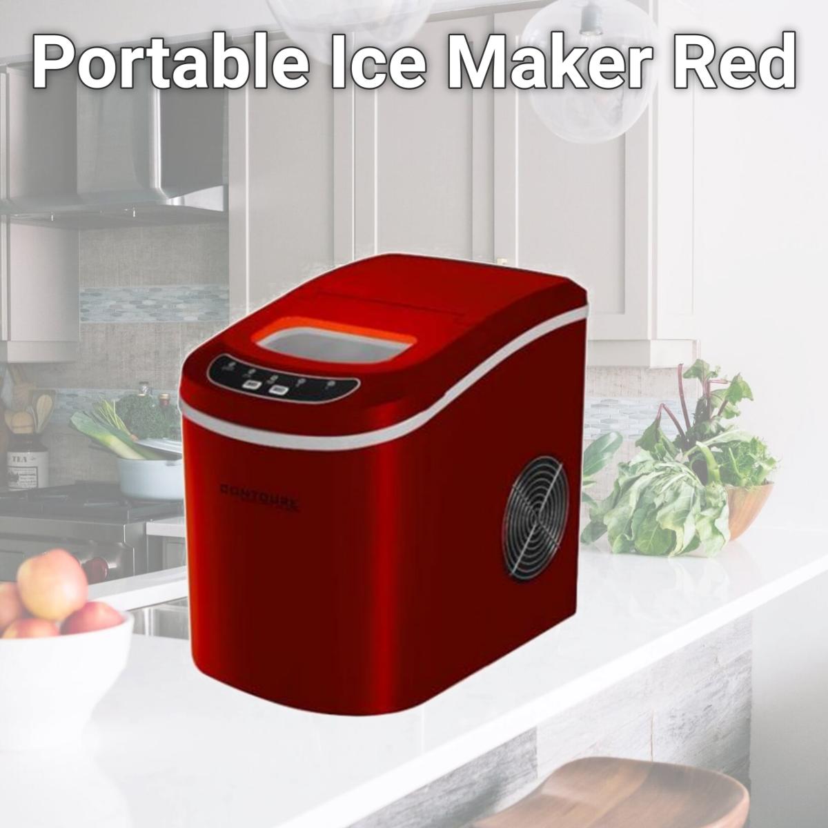 Picture of Natural Quality N6R-RV130R Portable Ice Maker, Red