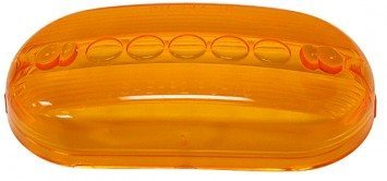 Oblong Clearance Side Marker Replacement Lens, Amber