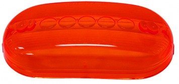 Oblong Clearance Side Marker Replacement Lens, Red